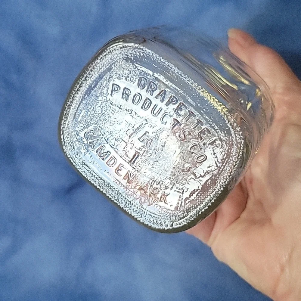 Vintage Glass Clown-Shaped Bottle - Grapette Family Beverage Syrup - Picture 5 of 5